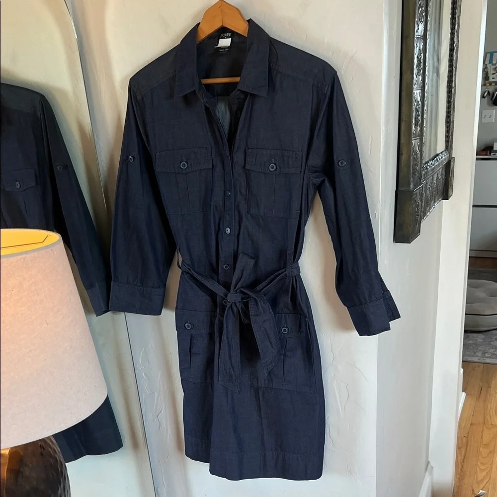 J. Crew 100% cotton Navy Dress